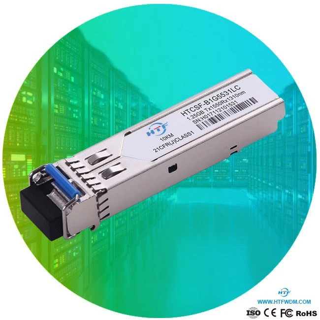 أجهزة الإرسال والاستقبال من الألياف البصرية بطول 10 كم SFP 1550nm DFB