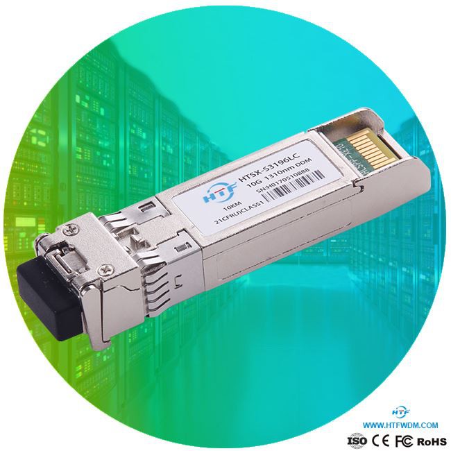 الألياف البصرية أجهزة الإرسال والاستقبال SFP + 10km LR 1310nm وحدة