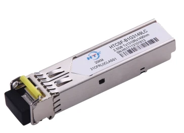2.5Gb / s SFP BIDI 20 كم جهاز الإرسال والاستقبال البصري